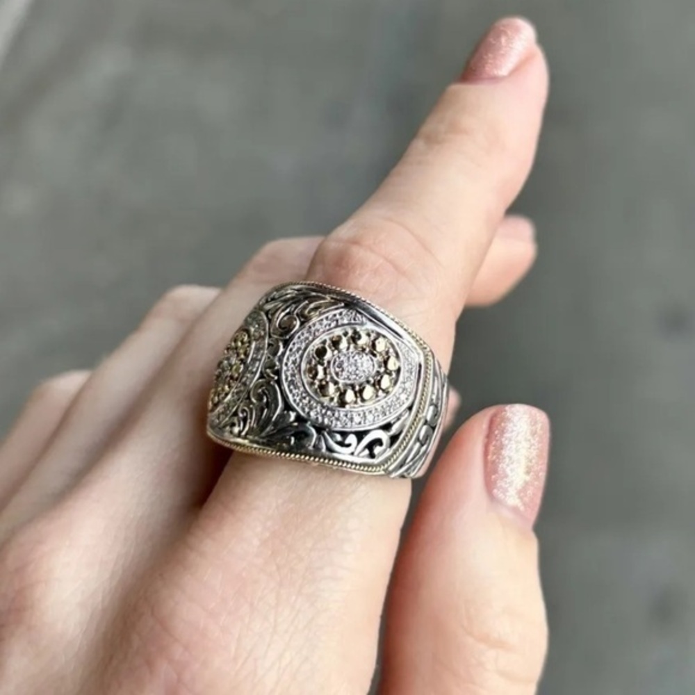 EFFY Diamond Statement Band Ring Size 7.5